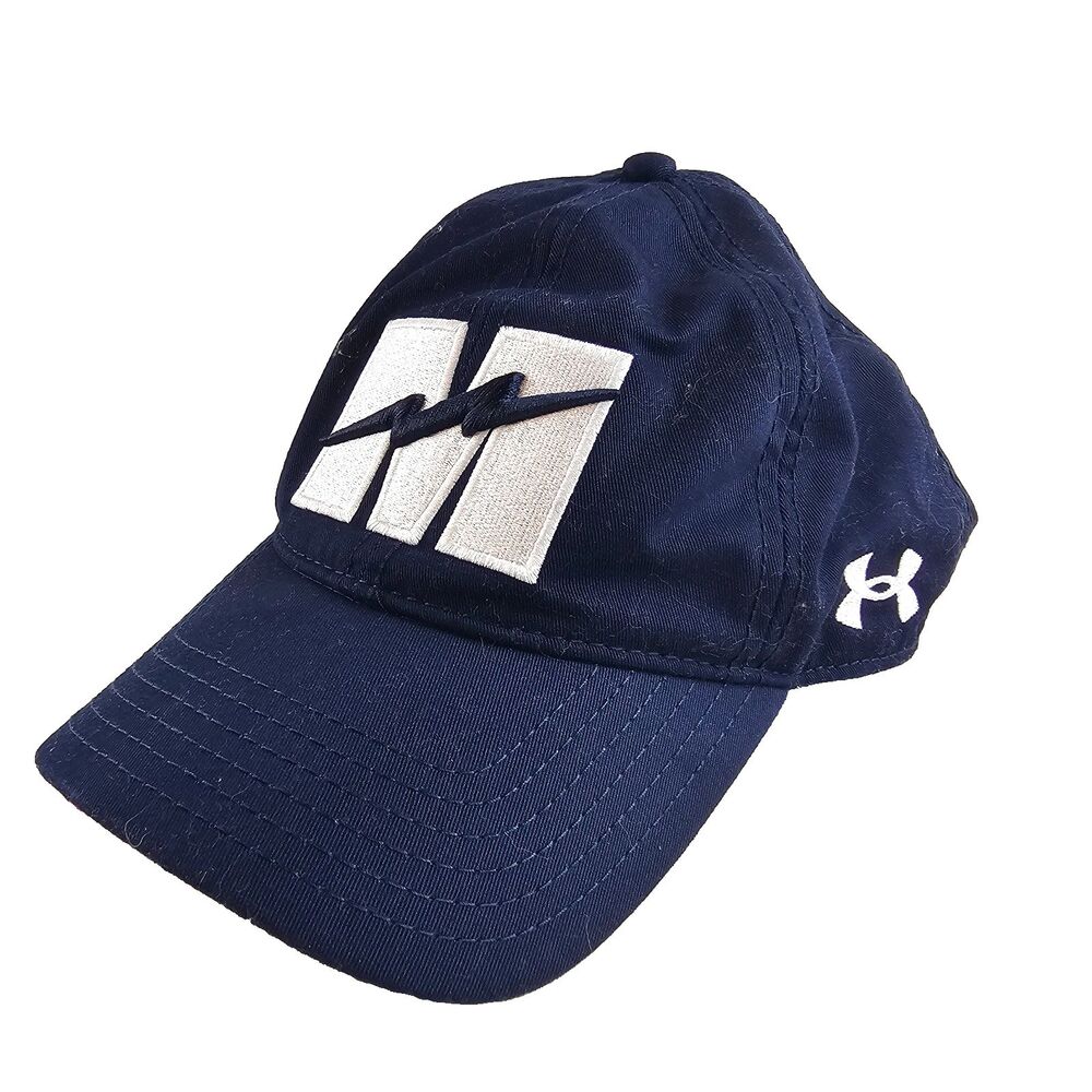 Under Armour Hat Womens OSFA Navy Blue Strapback Logo Baseball Cap Athletic Golf